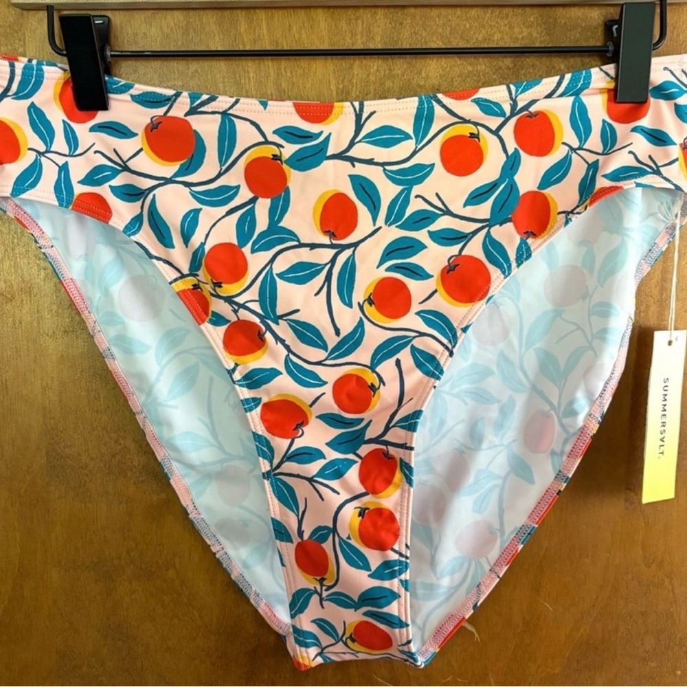 Summersalt Diane Von Furstenberg High Rise Bikini Bottoms NWT Pink Nectarine 10